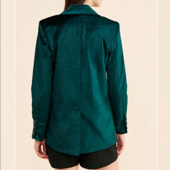 Free People Velvet Ashby Blazer boho event wedding size small NWOT - Picture 6 of 8